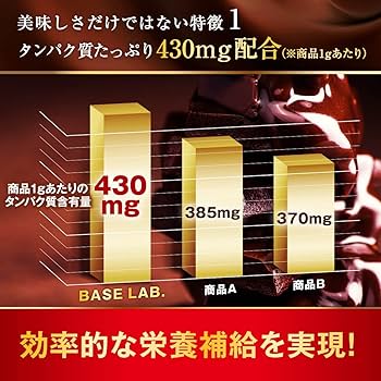 BASE LAB. プロテインバー ビターチョコ 糖質控えめ タンパク質 ダイエ Amazon.co.jp: BASE LAB. 約100本入 プロテインバー ビター